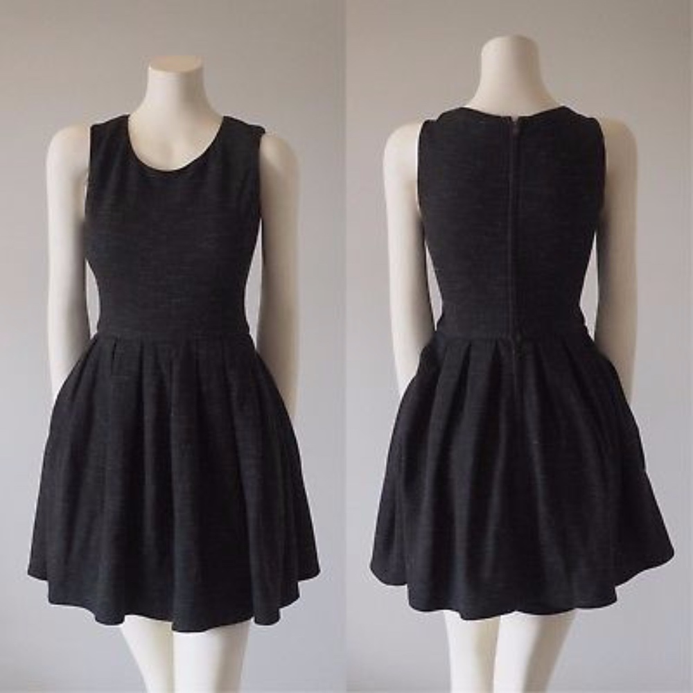 Aritzia Talula Waldorf Dress in Heathered Black
